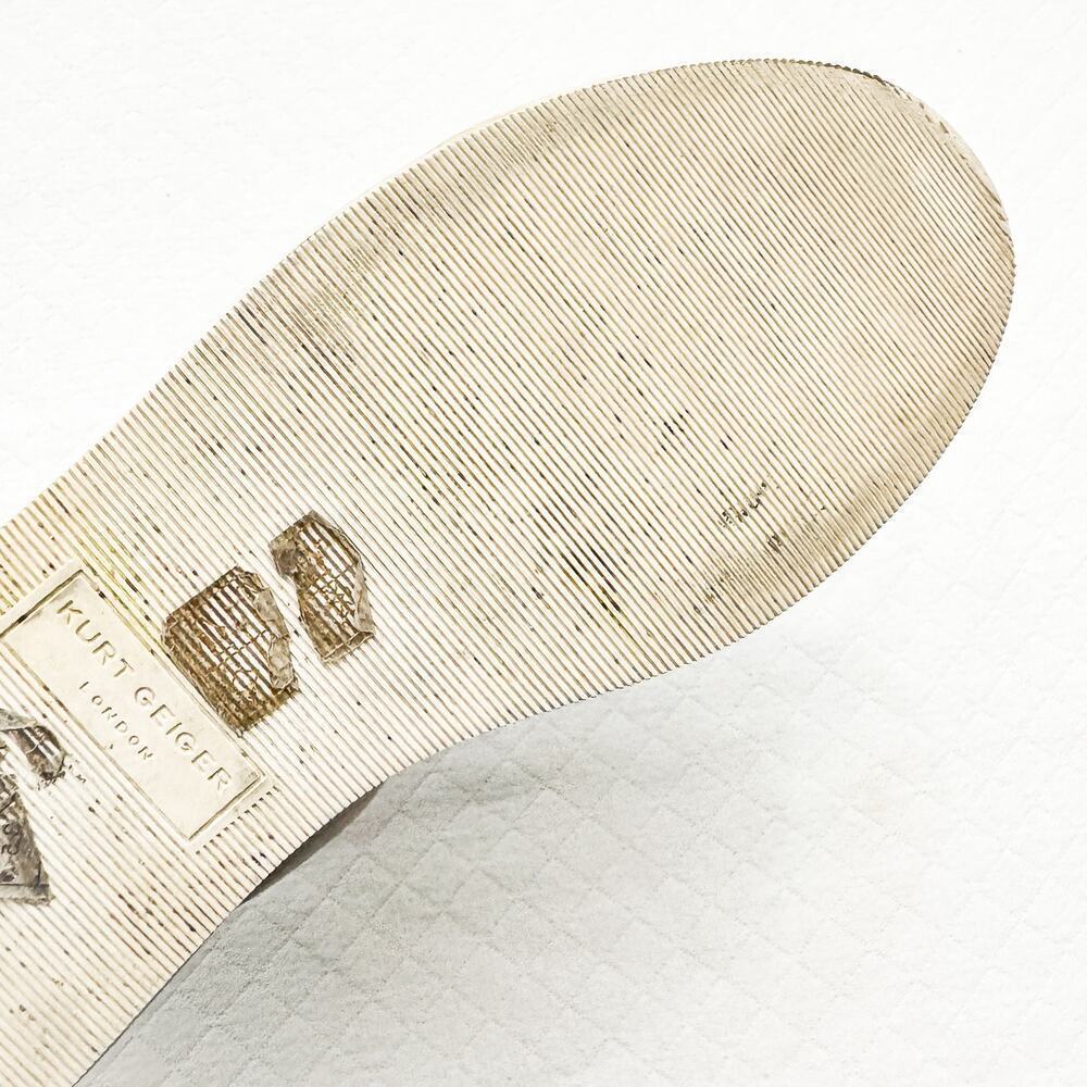 Kurt Geiger London Laney Coloful Stone Beige/Gray Leather Shoes Size 36.5 - Picture 4 of 7